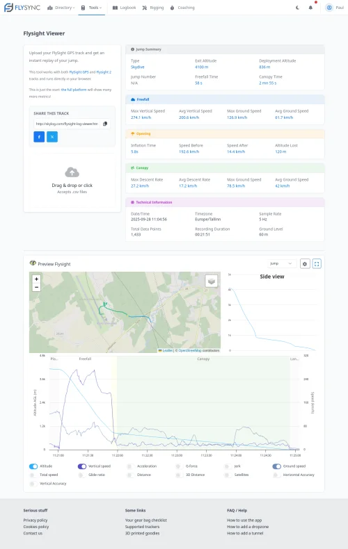 Insight GPS log viewer preview