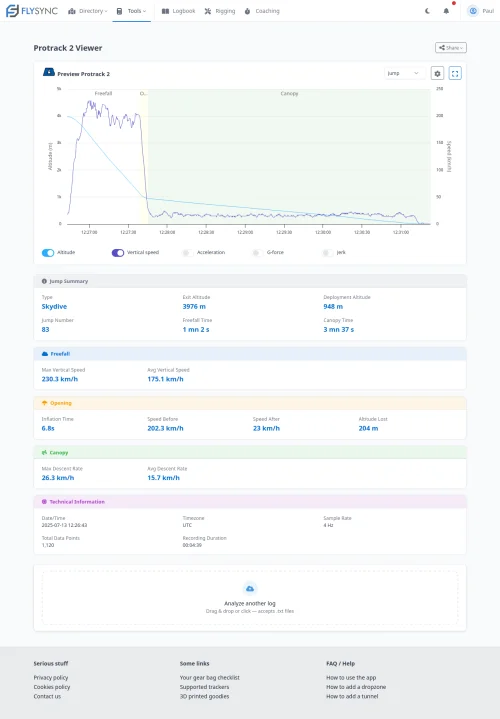 Protrack 2 log viewer preview